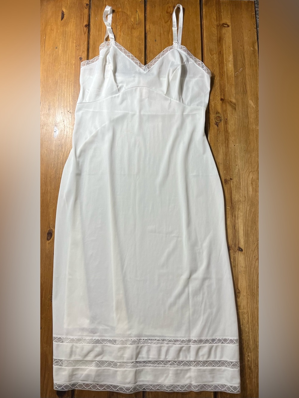 jcpenney Cream Lace-Trim vintage slip size 38/16